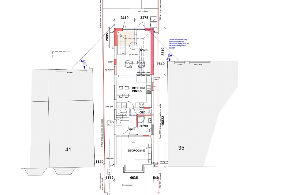 39TRA-05A Proposed ground floor_block plan NOT FOR PLANNING.pdf