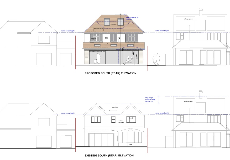 54HRS2-10 Existing_Proposed south (rear) elevations.pdf